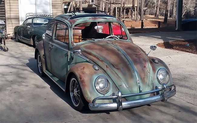 Потрясающие фотографии Volkswagen Beetle Rat Rods с патиной на улицах городов авто