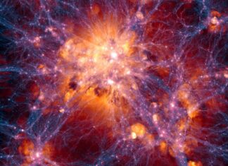 Galaksi Tersedak oleh Web Kosmik